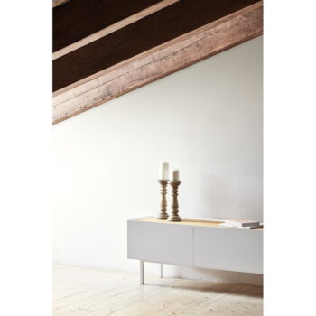 Biely/v prírodnej farbe TV stolík v dekore duba 180x45 cm Arista – Teulat - Image 10