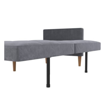 Sivá zamatová rozkladacia pohovka 207 cm Lilly – Støraa - Image 4