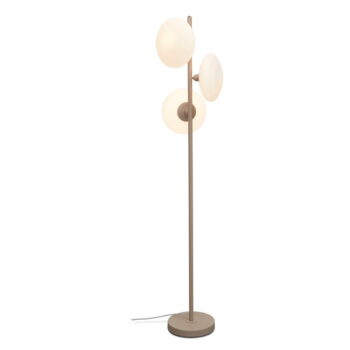 Krémovobiela stojacia lampa so skleneným tienidlom (výška  161 cm) Sapporo – it's about RoMi
