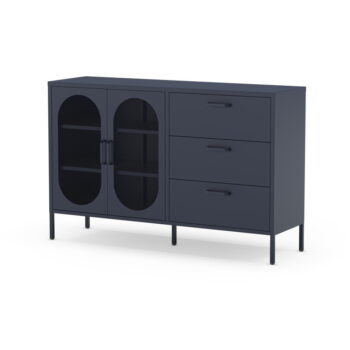 Tmavomodrá komoda 140x90 cm Diora – Marckeric - Image 3