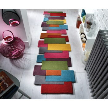 Farebný vlnený behúň Flair Rugs Abstract Collage, 60 x 230 cm - Image 2