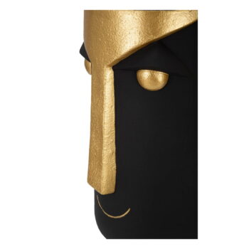 Vysoká váza z polyresínu v čierno-zlatej farbe 40 cm Tribal – Mauro Ferretti – Obrázok 5