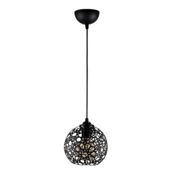 Čierne závesné svietidlo s kovovým tienidlom ø 17 cm Fellini – Opviq lights - Image 3