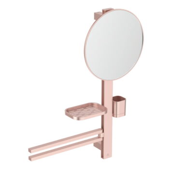 Nástenné zrkadlo s poličkou/s vešiakom ø 33 cm ALU+ – Ideal Standard - Image 4