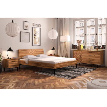 Nízka komoda z dubového dreva v prírodnej farbe 144x80 cm Abies - The Beds - Image 11