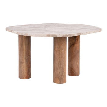 Odkladací stolík s doskou v dekore mramoru 50x75 cm Organic – Leitmotiv - Image 4