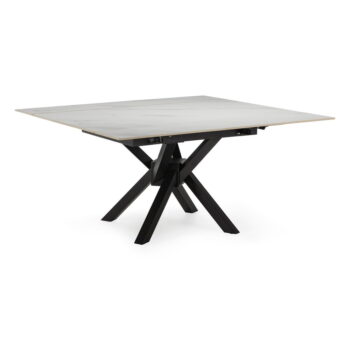 Rozkladací jedálenský stôl s prídavnou doskou s doskou z kameňa 90x150 cm Arlene – Marckeric - Image 11