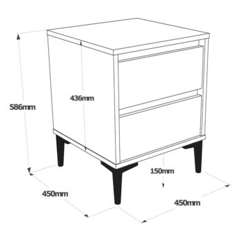 Hnedý nočný stolík Elegance – Kalune Design – Obrázok 6