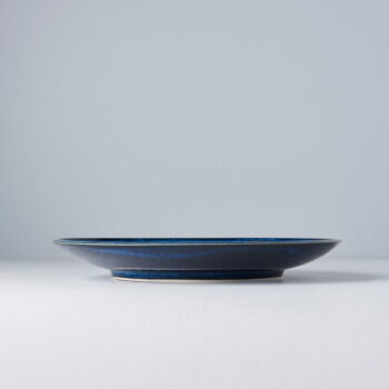 Modrý keramický tanier Mij Copper Swirl, ø 25 cm - Image 3