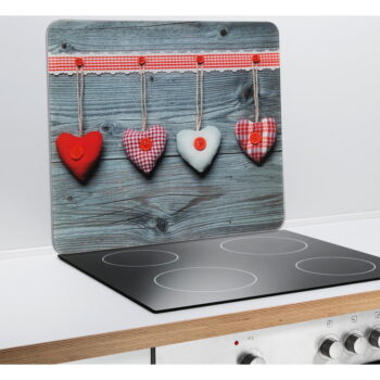 Kryt na stenu pri sporáku z tvrdeného skla 50x56 cm Hearts – Wenko - Image 2