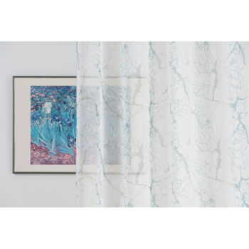 Krémovo-tyrkysovomodrá záclona 140x260 cm Mizar - Mendola Fabrics