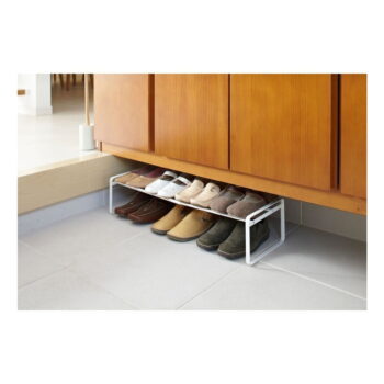 Biela kovová teleskopická polica na topánky Kobe - YAMAZAKI – Obrázok 2