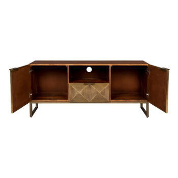 TV stolík z mangového dreva v zlatej farbe 40x60 cm Volan – Dutchbone - Image 10