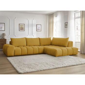 Okrovožltá rohová pohovka Everest – Bobochic Paris – Obrázok 8