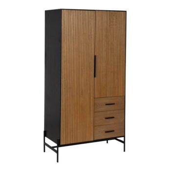 Šatníková skriňa v dekore jaseňa v prírodnej farbe 104x203 cm – Ixia