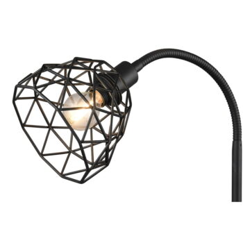 Čierna stojacia lampa s kovovým tienidlom (výška 180 cm) Haval – Trio - Image 6
