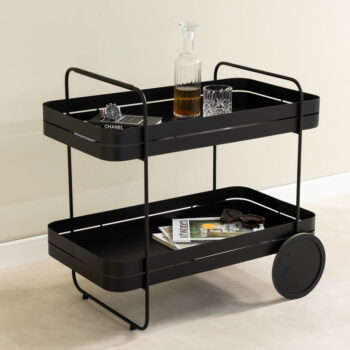 Kovový servírovací stolík na kolieskach 74x42 cm Gin & Trolley – Spinder Design – Obrázok 3