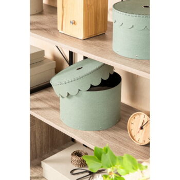 Kartónové úložné boxy s vekom v mentolovej farbe v súprave 2 ks ø 26x17,5 cm Wilma – Bigso Box of Sweden - Image 10