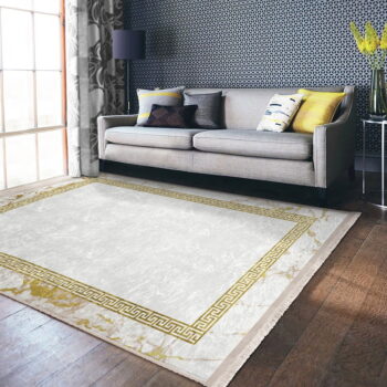 Koberec behúň v bielo-zlatej farbe 80x200 cm - Mila Home - Image 6