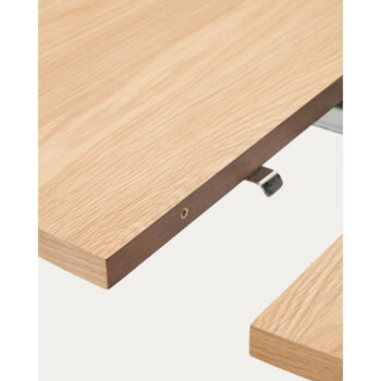 Rozkladací jedálenský stôl s doskou v dubovom dekore v prírodnej farbe 90x120 cm Montuiri – Kave Home - Image 7