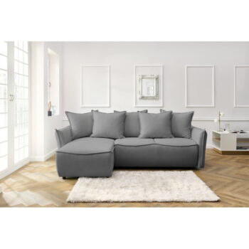 Svetlosivá rozkladacia rohová pohovka (ľavý roh) Leon – Bobochic Paris - Image 10
