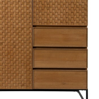 Šatníková skriňa v dekore jaseňa v prírodnej farbe 98,5x199,5 cm – Ixia - Image 3