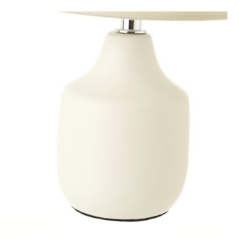 Bielo-krémová keramická stolová lampa s textilným tienidlom (výška 24 cm) – Casa Selección - Image 4