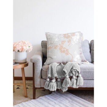 Sivá obliečka na vankúš s prímesou bavlny Minimalist Cushion Covers Bloom, 55 x 55 cm - Image 3