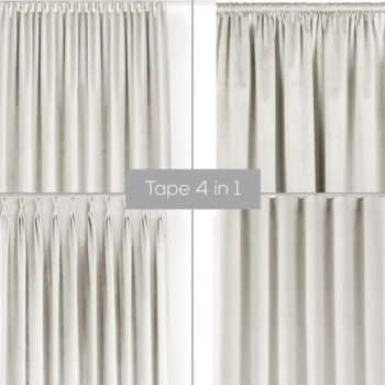 Krémový zamatový dimout záves 140x175 cm Velto – Filumi – Obrázok 4