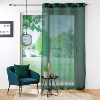 Zelená voálová záclona 140x240 cm Casual – douceur d'intérieur – Obrázok 3