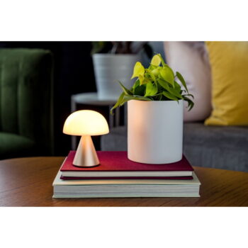 Bielo-svetloružová LED stolová lampa (výška 11 cm) Mina M – Lexon – Obrázok 6