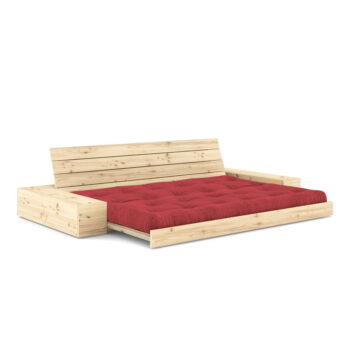 Červená menčestrová rozkladacia pohovka 244 cm Base – Karup Design - Image 3