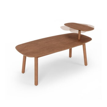 Hnedý konferenčný stolík z bukového dreva 56x120 cm Swivo – Umbra - Image 4