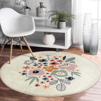 Prateľný okrúhly koberec vhodný pre robotické vysávače ø 120 cm Comfort – Mila Home – Obrázok 3