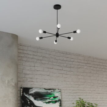 Čierne závesné svietidlo 66x66 cm Benedett - Nice Lamps - Image 6