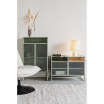 Zelená vitrína 80x58 cm Herbe - White Label – Obrázok 3