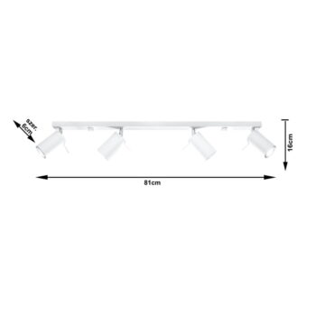 Biele stropné svietidlo Nice Lamps Etna 4L – Obrázok 7