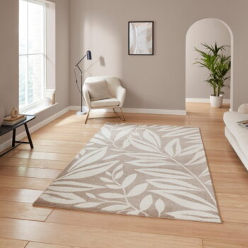 Svetlohnedý koberec 80x150 cm Sorral Leaves  – Catherine Lansfield - Image 4