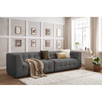 Tmavosivá pohovka 324 cm Kleber - Bobochic Paris – Obrázok 10