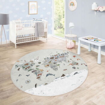 Prateľný detský hrací koberec ø120 cm Big World – Mila Home - Image 8