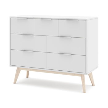 Biela nízka komoda 120x83 cm Campus – Marckeric - Image 2