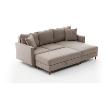 Béžová rohová pohovka (pravý roh) Eva – Balcab Home - Image 3