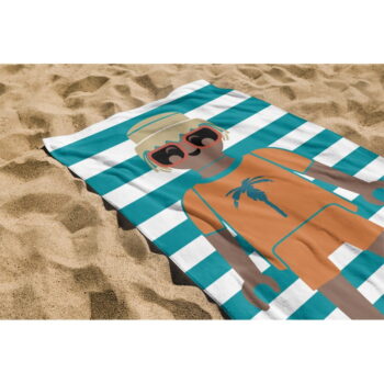 Modrá froté bavlnená plážová osuška 75x140 cm Summer Boy – Playmobil - Image 2