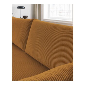Menčestrová rozkladacia pohovka v horčicovej farbe 211 cm Marcel – Bobochic Paris - Image 2