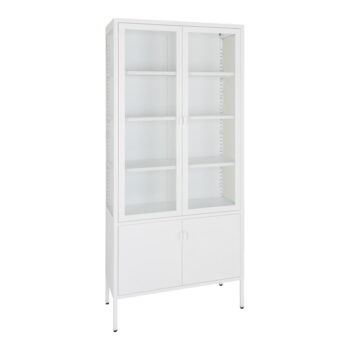 Biela kovová vitrína 80x180 cm Brisbane – House Nordic - Image 2