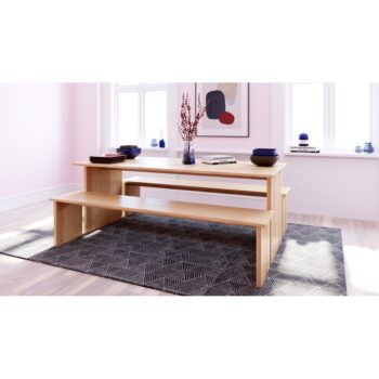 Jedálenský stôl s doskou v dubovom dekore 90x160 cm Stripe - Woodman - Image 8