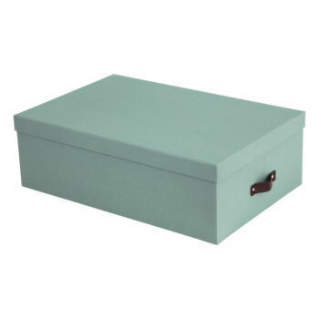 Kartónové úložné boxy s vekom v mentolovej farbe v súprave 3 ks 31x47x15 cm Inge – Bigso Box of Sweden - Image 6