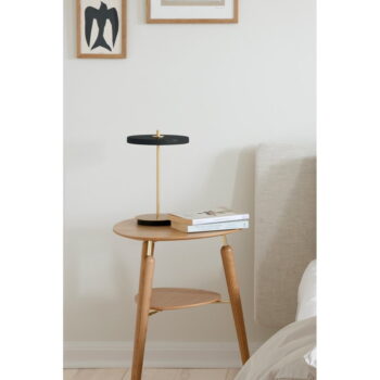 Čierna LED stolová lampa so stmievačom s kovovým tienidlom (výška  31 cm) Asteria Move – UMAGE – Obrázok 3