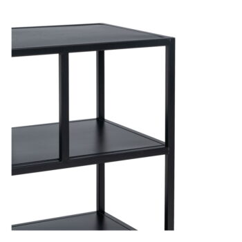 Čierny oceľový TV stolík 120x55 cm – Ixia – Obrázok 8