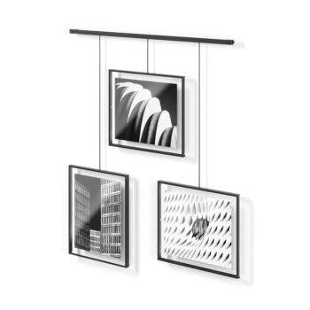 Čierne kovové rámčeky na stenu v súprave 3 ks 73x82 cm Exhibit – Umbra – Obrázok 5